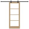 vidaXL Преплъзваща се врата Естествен 83 x 202 см