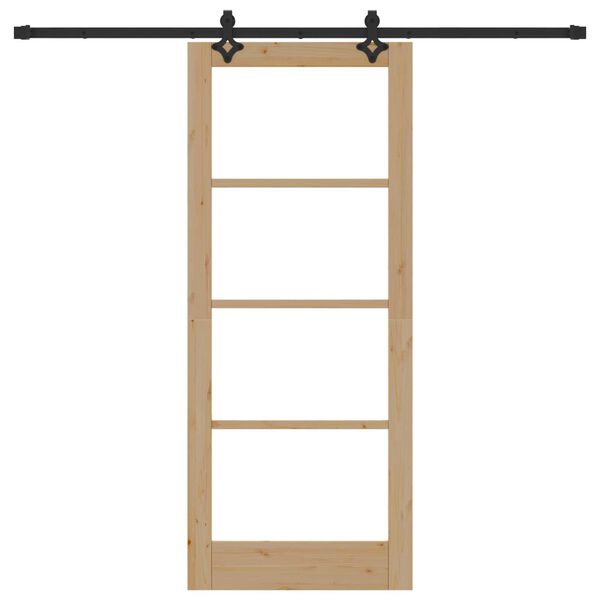 vidaXL Преплъзваща се врата Естествен 83 x 202 см