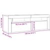 vidaXL ТВ шкаф с LED осветление, опушен дъб, 120x35x40 см