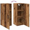 vidaXL Стенен шкаф, старо дърво, 34,5x34x90 см, инженерно дърво