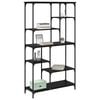 vidaXL Рафт за книги Черния дъб 99 x 35,5 x 176 cm Инженерно дърво