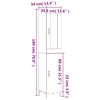vidaXL Висок шкаф, сив сонома, 34,5x34x180 см, инженерно дърво