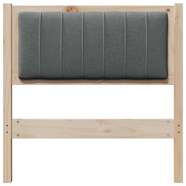 vidaXL Тапицирана табла с таблото Кафяво 75 cm Солидно борово дърво