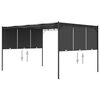 vidaXL Градинска шатра със странична завеса 4x3х2,25 м антрацит
