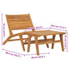 vidaXL Градински стол с подложка за крака, тиково дърво масив
