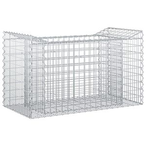 vidaXL Габиона повдигнато легло 50 x 100 x 60 см Поцинкована стомана