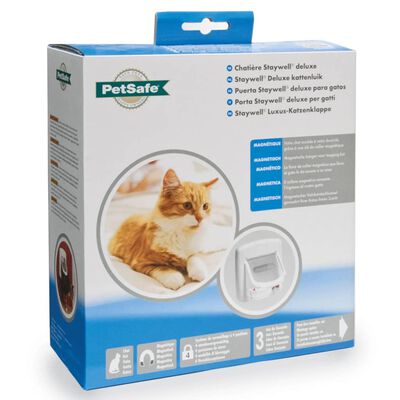 PetSafe Магнитна 4-посочна клапа за котки Deluxe 400 бяла