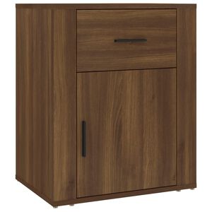 vidaXL Нощно шкафче, кафяв дъб, 50x36x60 см, инженерно дърво