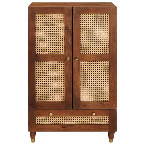 vidaXL Шкафове и стелажи за съхранение на медии с чекмедже Кафяво