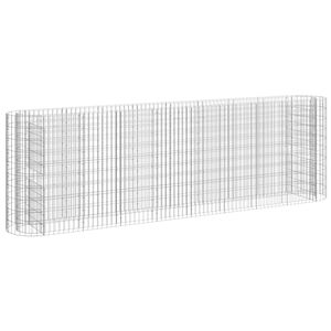 vidaXL Габион повдигната леха, поцинковано желязо, 330x50x100 cм