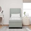 vidaXL Легло с пружинирана основа Светлосиво 200 x 80 см Полиестер