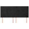 vidaXL Горна табла за легло с уши, черна, 203x16x118/128 см, кадифе