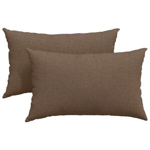 vidaXL Диван възглавници 2 pcs текстил Кафяво 50 x 30 cm