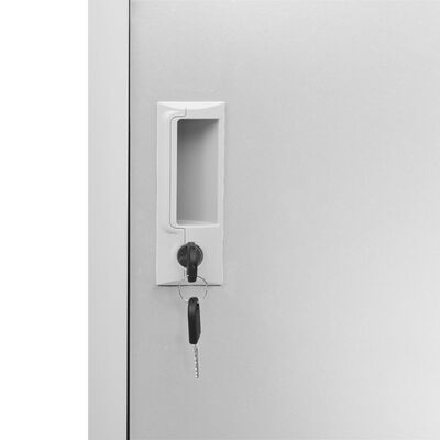 vidaXL Заключващ се шкаф, светлосив, 90x45x92,5 см, стомана