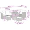 vidaXL Градински Софа Комплект 9 pcs Бежово полиратан