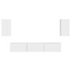 vidaXL Комплект ТВ шкаф 5 pcs Лъскаво бяло Инженерно дърво