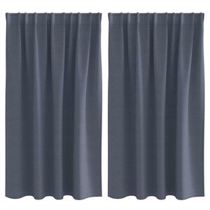 vidaXL Завеси за затъмняване с пръстени 2 pcs Антрацит 140 x 140 cm