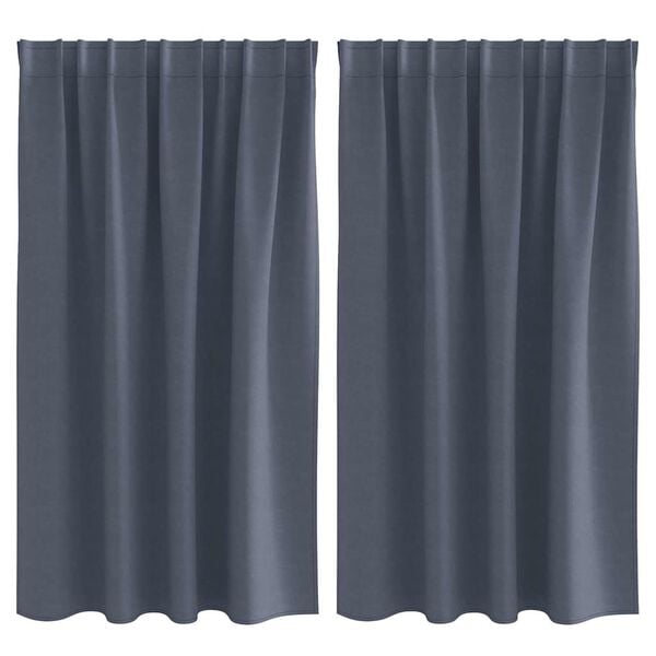 vidaXL Завеси за затъмняване с пръстени 2 pcs Антрацит 140 x 140 cm
