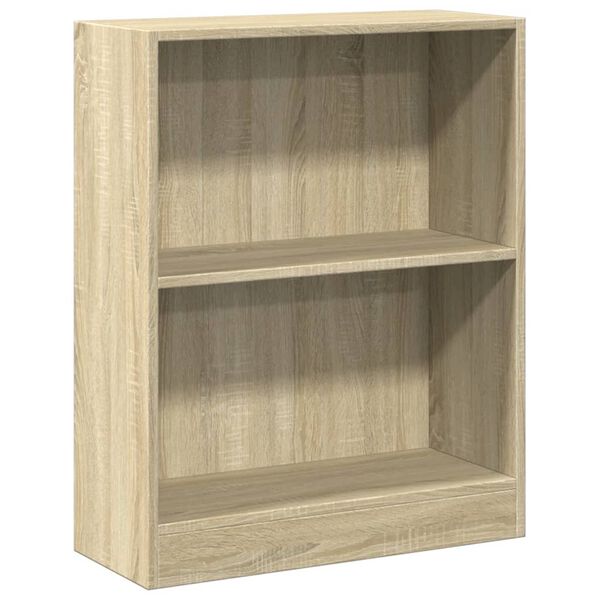vidaXL Етажерка за книги, сонома дъб, 60x24x76 см, инженерно дърво
