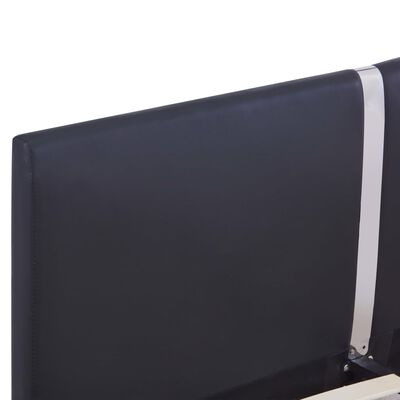 vidaXL Рамка за легло, черна, изкуствена кожа, 120x200 cм