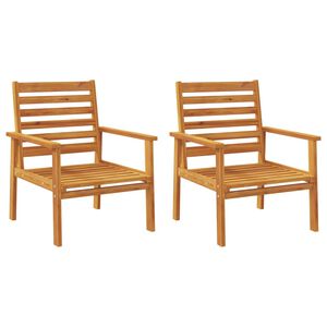 vidaXL Градински кресла 2 бр 66,5x65x81 см масивна акация