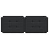 vidaXL Мека табла за легло Zadar, черна, 140 см, изкуствена кожа