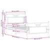 vidaXL Рамка за легло без матрак сонома дъб 100x200 см инженерно дърво