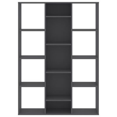 vidaXL Разделител за стая/библиотека, сив, 100x24x140 см, ПДЧ