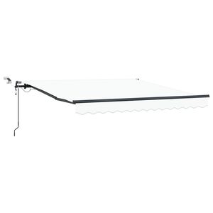 vidaXL Прибираща се тента Бяло 300 x 250 cm Полиестер