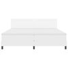 vidaXL Легло с пружинирана основа с LED Бяло 200 x 200 cm Изкуствена