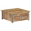 vidaXL Маса за кафе, 70x70x30 см, мангово дърво масив