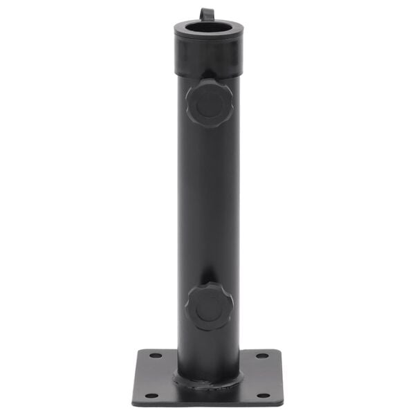 vidaXL Основа за чадър &Oslash;38/48 мм прът матово черно стомана