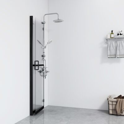 vidaXL Сгъваема стена за душ с прозрачно ESG стъкло, 70x190 см