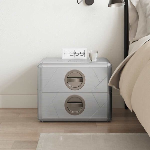 vidaXL Авиаторна помощна маса с 2 чекмеджета, стил ретро самолет