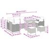 vidaXL Градински Софа Комплект 10 pcs Бежово полиратан