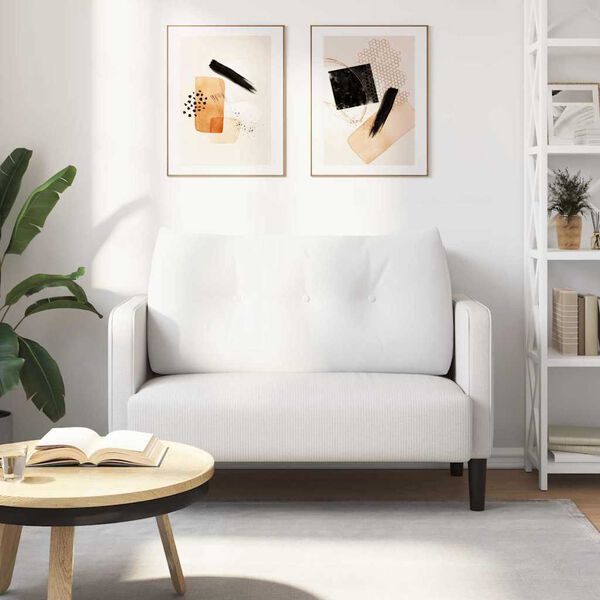 vidaXL Възглавница за гръб Бяло 100 x 24 x 50 см текстил