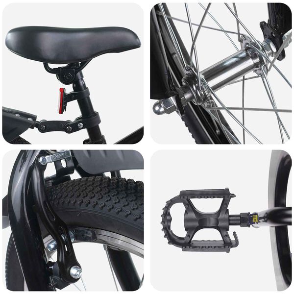 vidaXL Детски Велосипед 18 инча за 5-7 години Черно