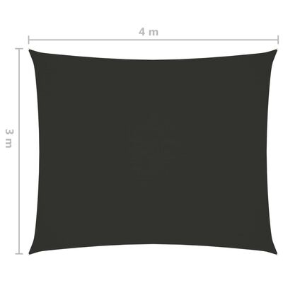 vidaXL Платно-сенник, Оксфорд текстил, правоъгълно, 3x4 м, антрацит