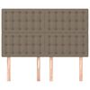 vidaXL Табла за легло, бежово, 144x5x118/128 см, плат