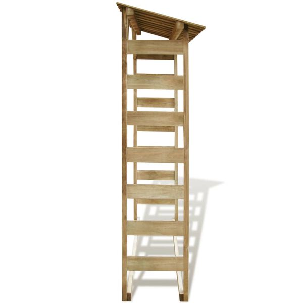 vidaXL Навес за дърва за огрев, 150x44x176 cм, импрегниран бор