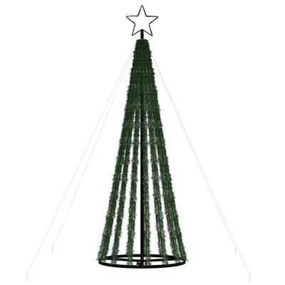 vidaXL Коледна елха светещ конус 275 LED топло бяло 180 см