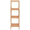 vidaXL Етажерка за баня, 36x36x112 см, орехово дърво масив