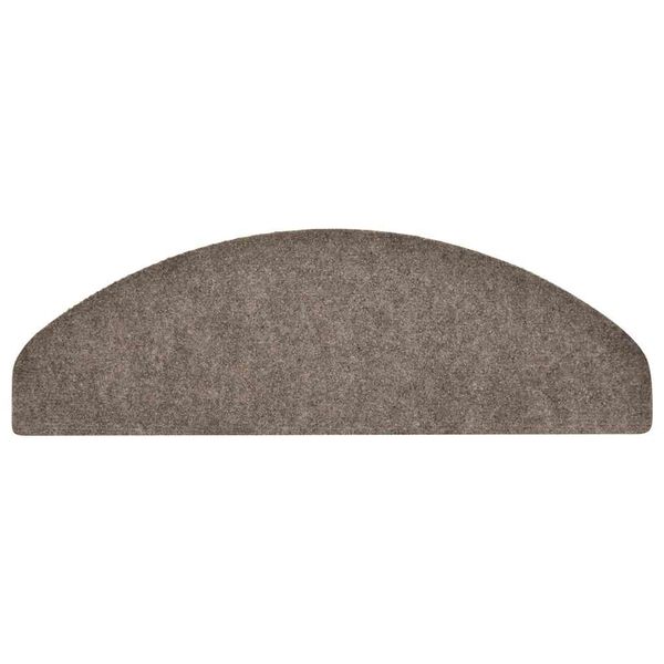 vidaXL Изтривалки за стълби, самозалепващи се, 30 бр., 65x21x4 см, бежови, полукръгли, големи