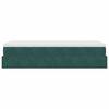 vidaXL Османска легло с матрак, тъмнозелено, 80x200 см, кадифе