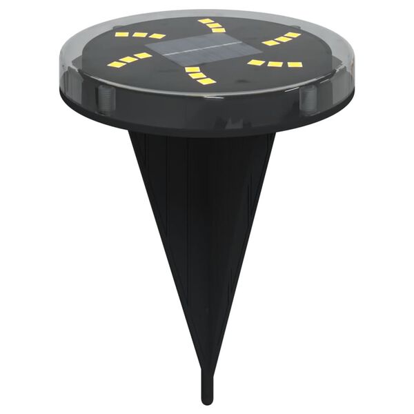 vidaXL Соларни земни лампи със земни шипове външни 4 бр топло бяло