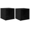 vidaXL Комплект ТВ шкаф 2 pcs Черно Инженерна дървесина