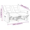 vidaXL 2-местен масажен реклайнер, кремаво, изкуствена кожа