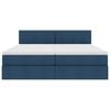 vidaXL Легло с място за съхранение Синьо 100 x 200 cm Изкуствена
