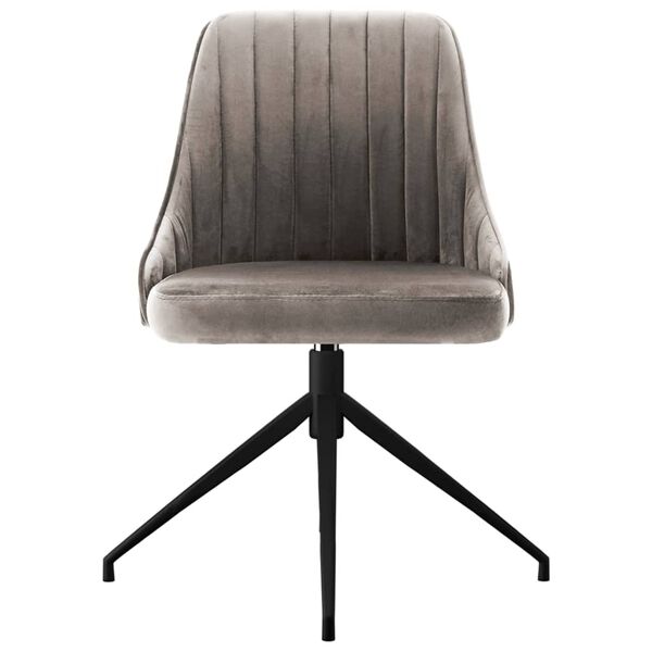 vidaXL Трапезни столове, 4 бр, светлосиви, кадифе