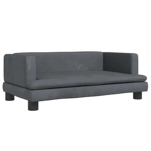 vidaXL Кучешко легло тъмносиво 80x45x30 см кадифе